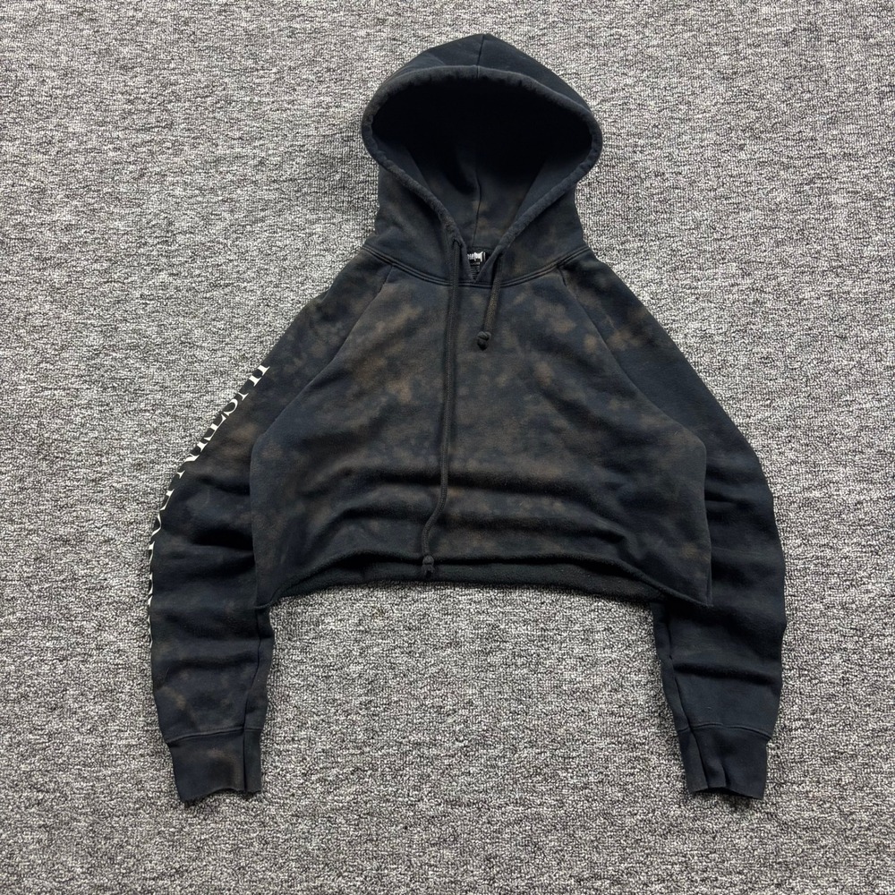 2016 Justin Bieber Purpose Tour Grunge‎ Cropped Hoodie Sweatshirt Black Small
